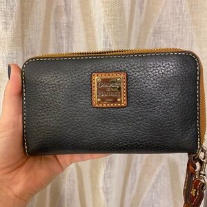 Black and Brown Dooney and Bourke wristlet wallet